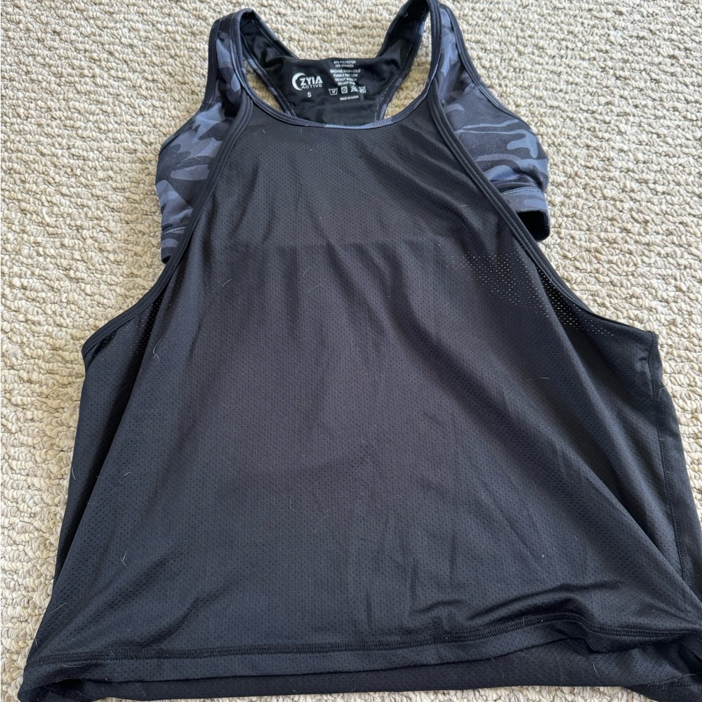 Zyia Camo and Black Bra Tank small